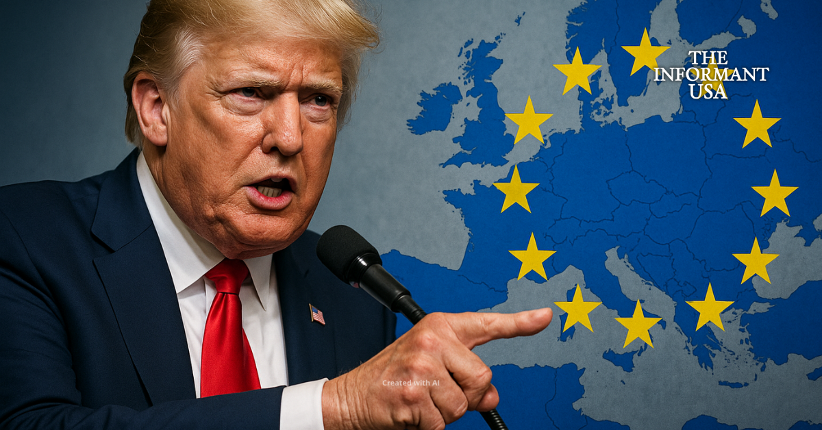 TRUMP THREATENS 35% TARIFF ON EU OVER INVESTMENT SHORTFALLS
