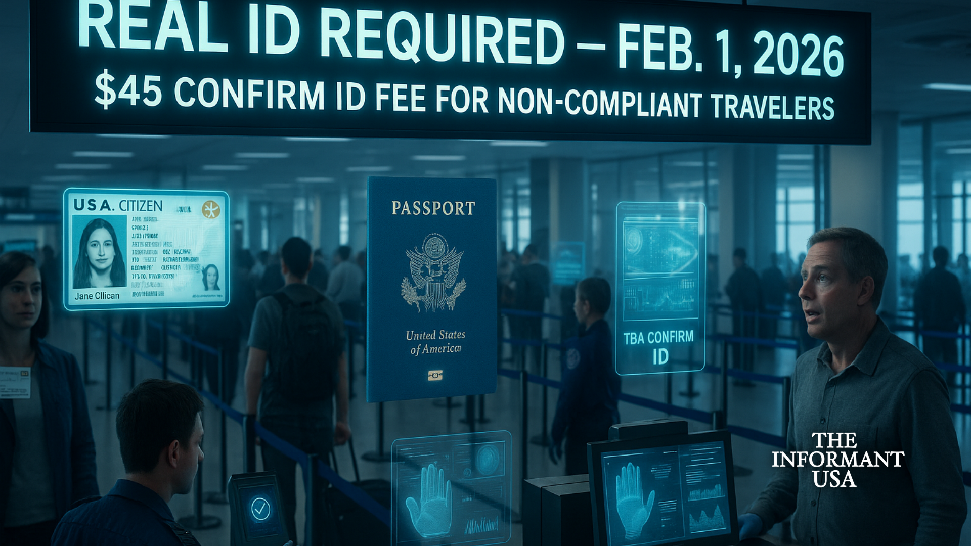 STARTING FEB. 1, 2026, TRAVELERS WITHOUT REAL ID MUST PAY $45 FOR TSA “CONFIRM ID” VERIFICATION, STATE DEPT. SAYS