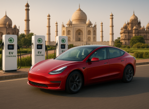 Tesla stock rises as EV ecosystem gains momentum in India improving global competitive positioning